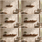 Rustic Wood Floating Shelves – Solid Wood Wall Shelf Set for Living Room Decor
