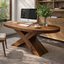 X-Base Dining Table – Solid Wood Table for Kitchen and Dining Room
