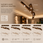Tree Branch Ceiling Light – Solid Wood Pendant Light for Modern Home
