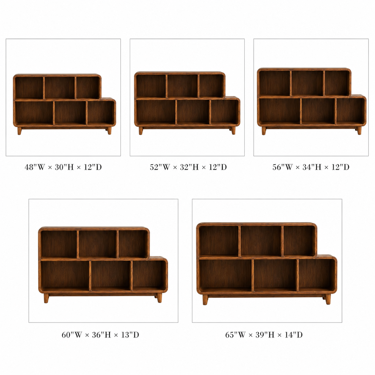 Solid Wood Media Console – Low Storage Cabinet for Living Room Decor