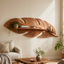 Leaf Wood Wall Shelf – Solid Wood Floating Display Shelf for Living Room Decor