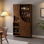 Wooden Storage Cabinet – Modern Natural Display & Bar Furniture