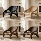 Sculptural Lounge Chair – Solid Wood Accent Chair for Modern Living Room