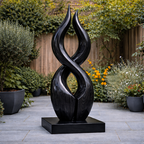 Wooden Outdoor Sculpture – Modern Natural Art Decor