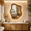 Organic Bathroom Mirror – Solid Wood Wall Mirror for Modern Bathroom Decor