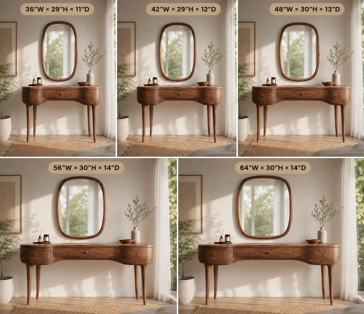 Makeup Vanity Table – Solid Wood Vanity with
