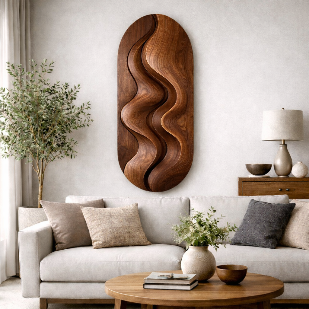 Wall Sculpture – Handmade Sculptural Wood Decor for Modern Home