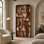 Organic Wood Bookshelf – Solid Wood Display Shelf for Living Room Decor