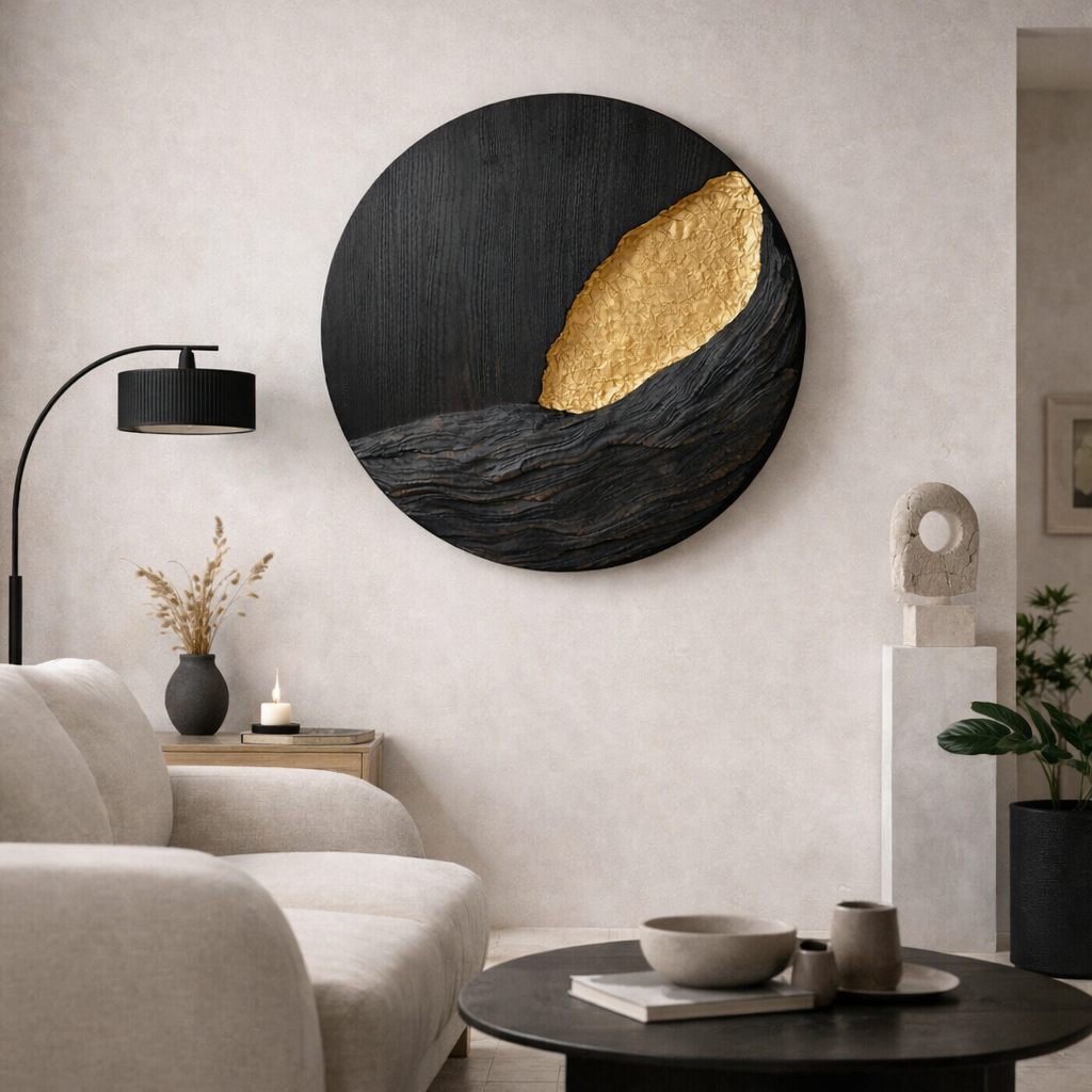 Sculptural Wall Art – Handmade Wooden Wall Decor for Modern Home