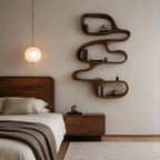 Flowing Loop Wood Wall Shelf
