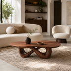 Infinity Loop Sculptural Wood Coffee Table
