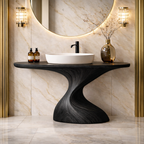 Tree Trunk Bathroom Vanity – Solid Wood Countertop Vanity for Bathroom Decor