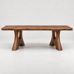Sculptural Arch Base Wood Dining Table