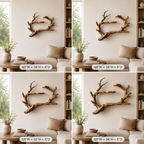 Branch Wood Wall Shelf – Solid Wood Floating Display Shelf with Natural Driftwood Design