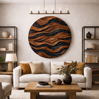 Carved Wooden Wall Art – Modern Natural Leaf Wall Sculpture