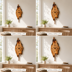 Live Edge Wood Wall Clock – Solid Wood Rustic Decorative Clock for Living Room Decor