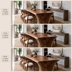 Live Edge Wood Dining Table – Solid Wood Statement Table for Dining Room Decor