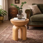 Sculptural Side Table – Handmade Solid Wood Table for Modern Home