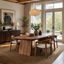 Oval Wood Dining Table Set – Solid Wood Dining Room Table with Chairs for Coastal Home Decor