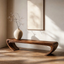Modern Organic Wooden Bench – Sculptural Wood Furniture for Living Spaces