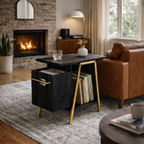 Solid Wood Side Table – Modern Natural Accent Table