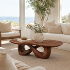 Infinity Loop Sculptural Wood Coffee Table