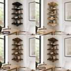 Ginkgo Leaf Wood Wall Shelf – Solid Wood Floating Display Shelf for Living Room Decor