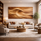 Carved Wooden Leaf Wall Art – Modern Natural Sculpture