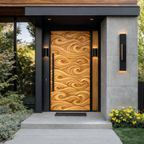 Solid Wood Entry Door – Handcrafted Natural Wooden Door Design