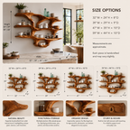 Wall-Mounted Kitchen Shelf – Solid Wood Organizer Shelf for Kitchen Decor