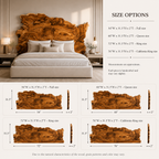 Live Edge Headboard – Solid Wood Statement Headboard for Bedroom