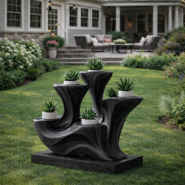 Handcrafted Wooden Multi-Tier Garden Planter Stand Main Image