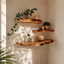 Live Edge Floating Shelves – Solid Wood Wall Shelves for Home Decor