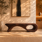 Sculptural Bench – Solid Wood Wooden Bench for Modern Home