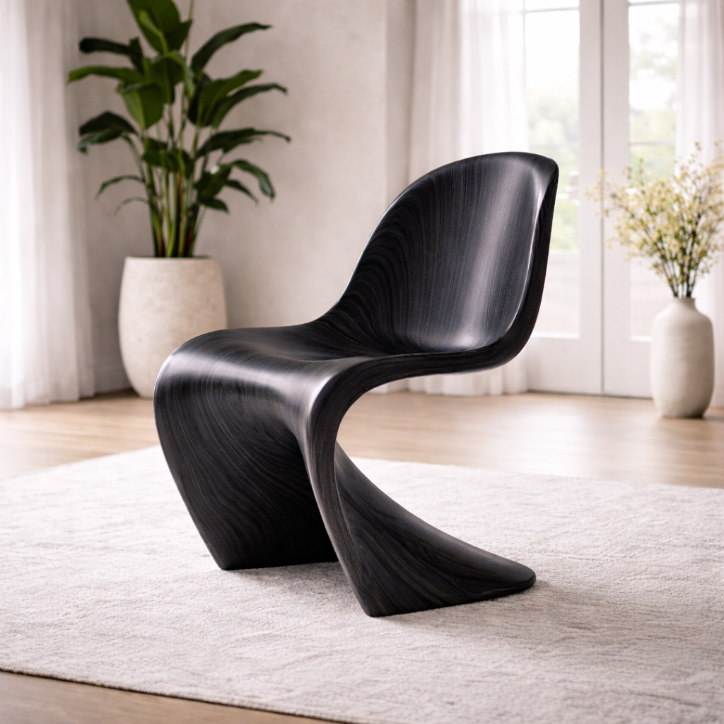 Statement Chair – Sculptural Solid Wood Chair for Living Room and Lounge