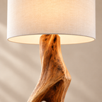 Sculptural Live Edge Wood Floor Lamp