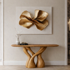 Twisted Sculptural Solid Wood Console Table – Organic Statement Design