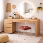 Makeup Vanity Table – Solid Wood Table with Drawers for Bedroom
