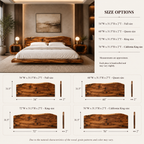 Live Edge Bed Frame – Solid Wood Bed with Natural Headboard