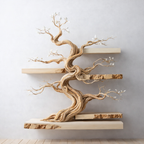 Bonsai Tree Wall Shelf – Wooden Floating Shelf Decor