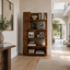 Sculptural Ripple Wood Bookshelf