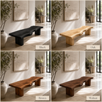 Live Edge Wood Bench – Solid Wood Entryway Bench with Natural Edge for Hallway Decor