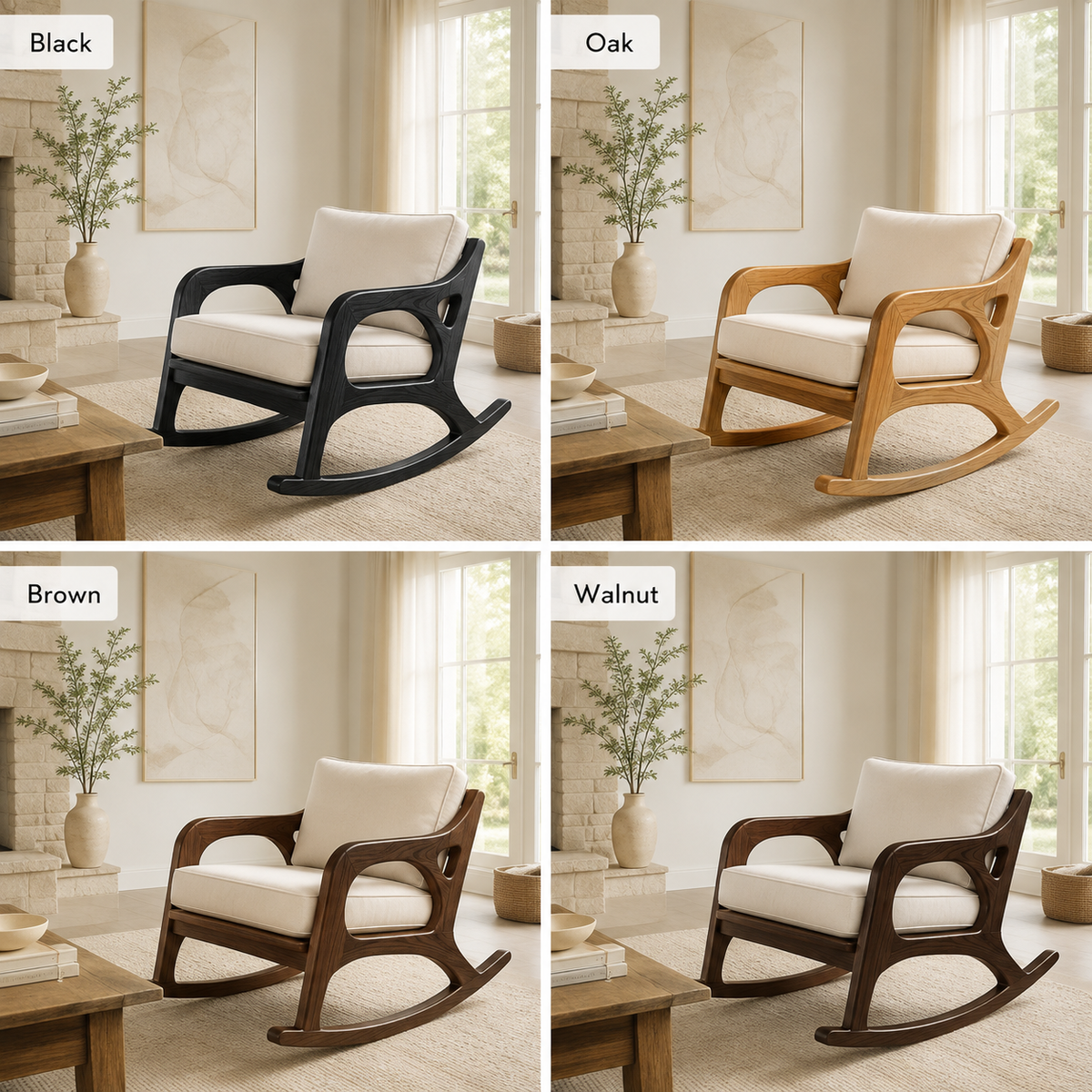 Outdoor Rocking Chair – Solid Wood Lounge Chair