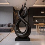 Wooden Outdoor Sculpture – Modern Natural Art Decor