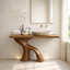 Tree Trunk Bathroom Vanity – Solid Wood Floating Vanity for Modern Bathroom Decor