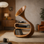 Gramophone Turntable Stand – Solid Wood LP Storage Cabinet