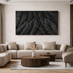 Carved Wooden Wall Art – Modern Natural Leaf Wall Sculpture