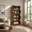 Wavy Frame Wood Bookshelf