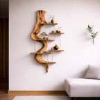 Handcrafted Floating Wood Shelves – Artistic Wall Storage for Home Décor