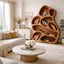 Sculptural Bookshelf – Handmade Solid Wood Shelf for Modern Interiors
